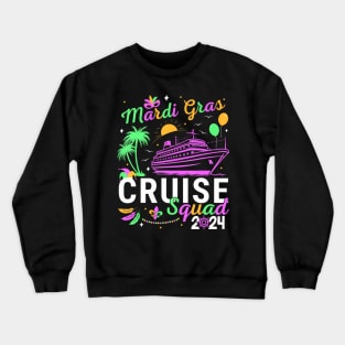 Mardi Gras Cruise Squad 2024 Family Matching Trip Costume Crewneck Sweatshirt